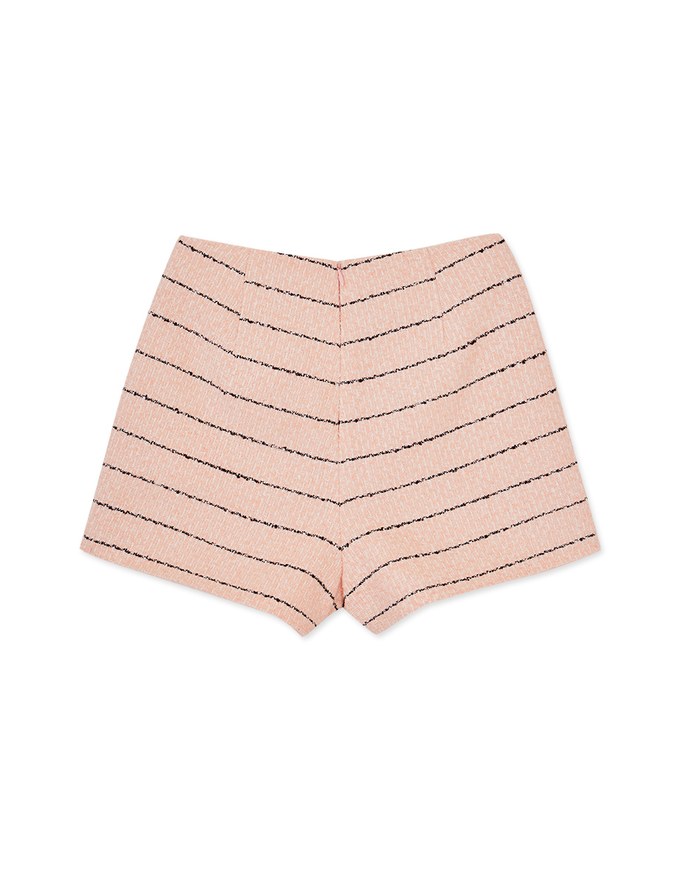 Simple Striped Tweed Shorts