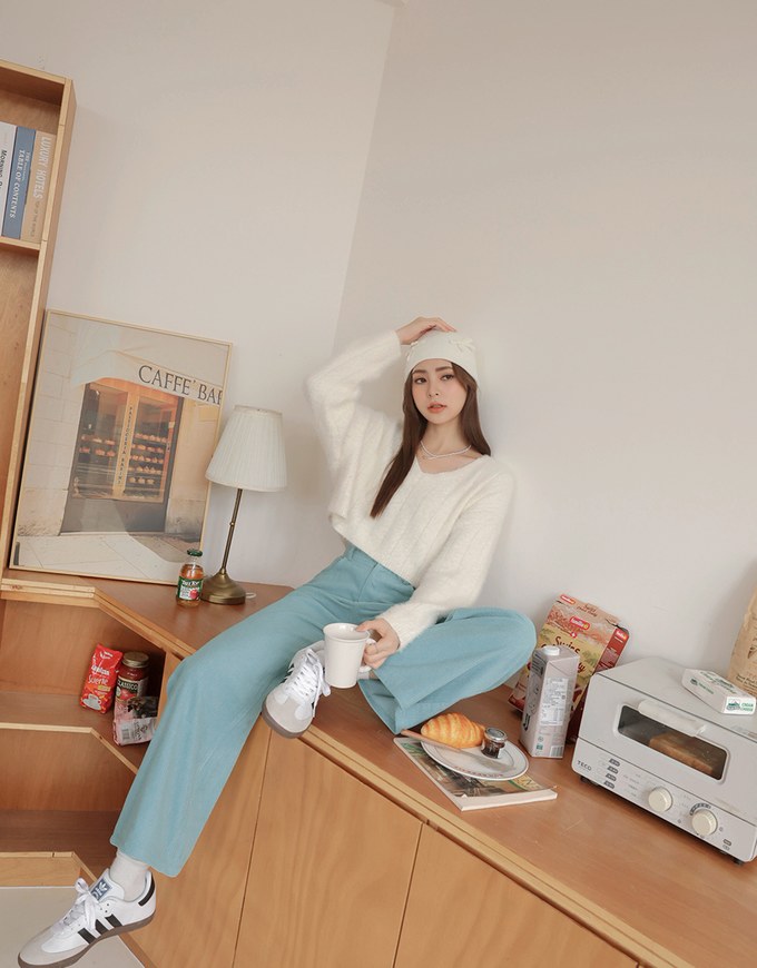 Soft Corduroy Wide Pants