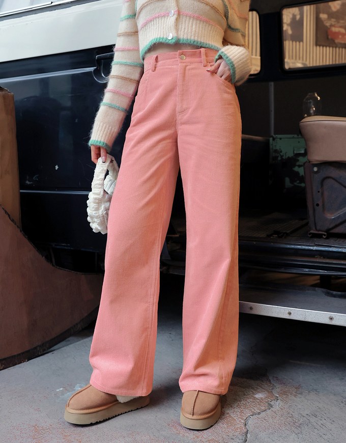 Soft Corduroy Wide Pants