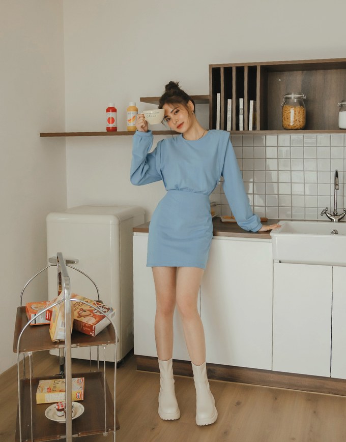 Casual Chic Round Neck Loose Mini Dress