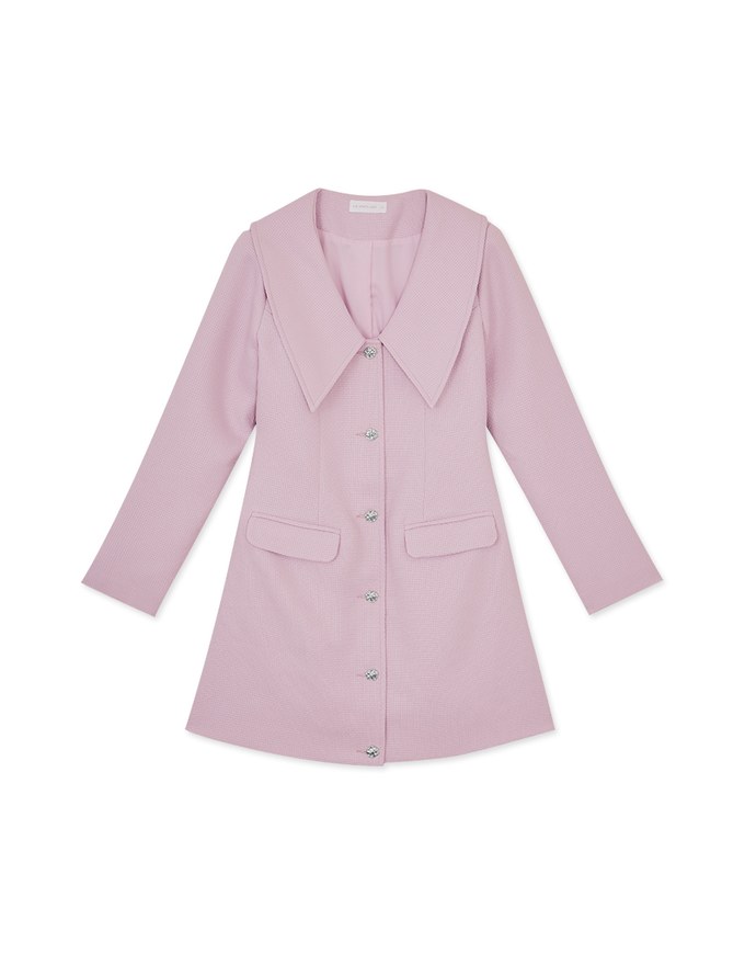 Romance Wide Collar Mini Dress