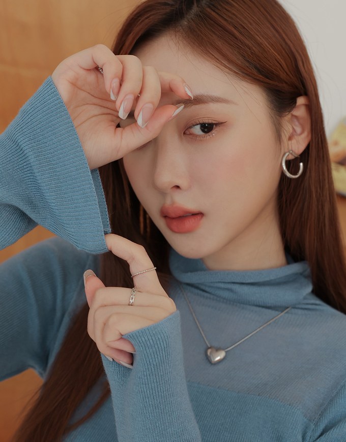Turtleneck Sheer Bodycon Mini Dress