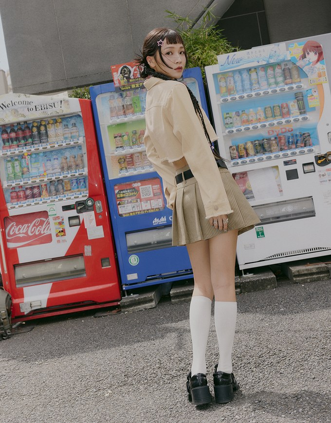 【SHIUAN'S DESIGN】Retro Denim Jeans Blazer Jacket (With Shoulder Pads)