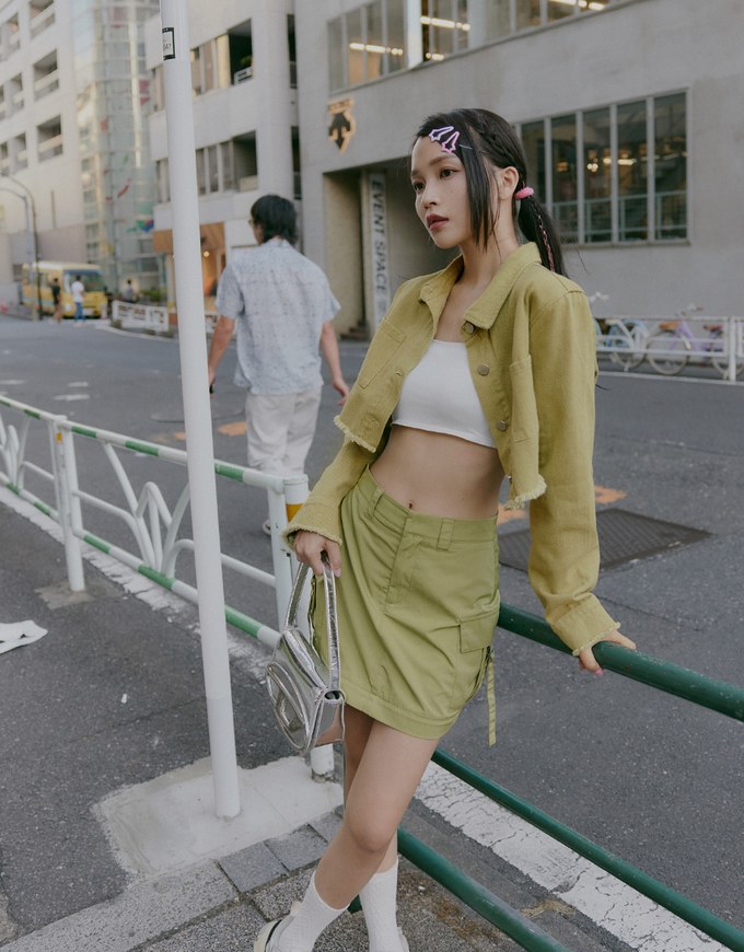 【SHIUAN'S DESIGN】Retro Denim Jeans Blazer Jacket (With Shoulder Pads)