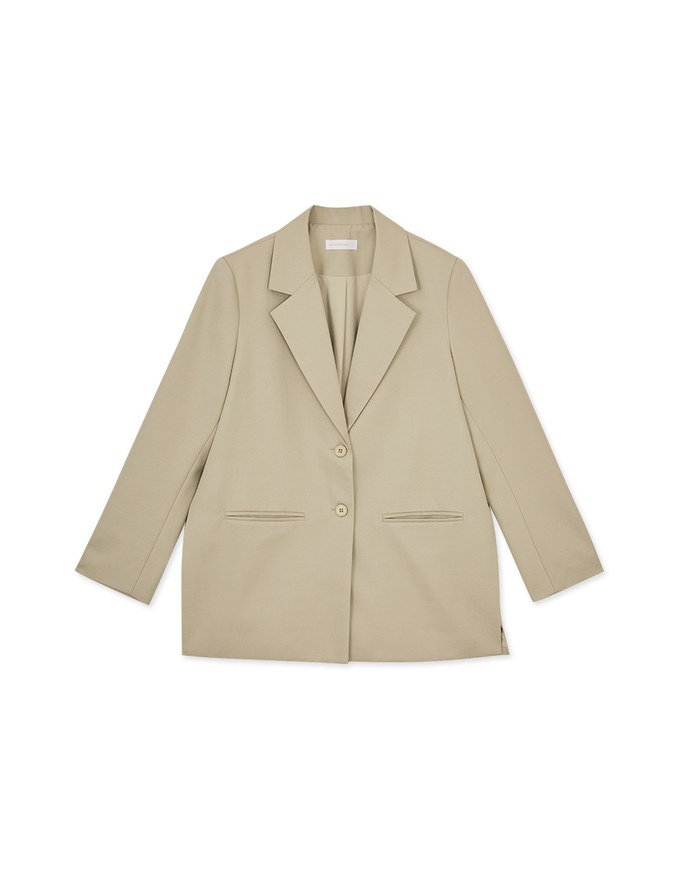 Neat Side Slit Blazer (With Shoulder Pads)