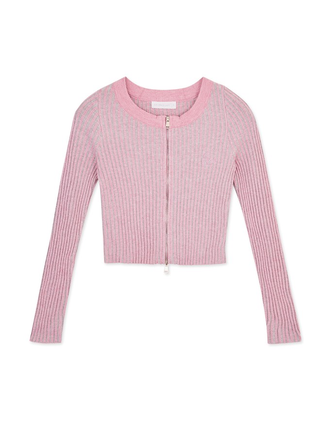 【SHIUAN'S DESIGN】Retro Straight Double Zip Knit Top
