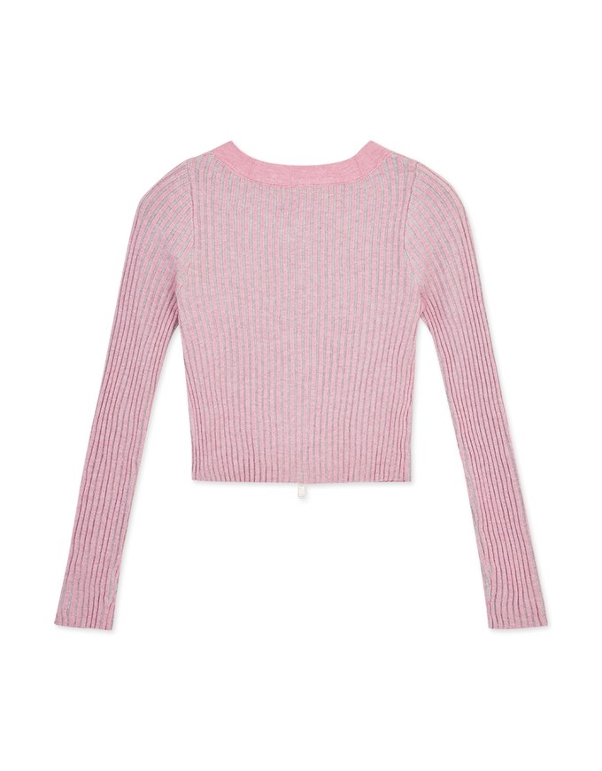 【SHIUAN'S DESIGN】Retro Straight Double Zip Knit Top