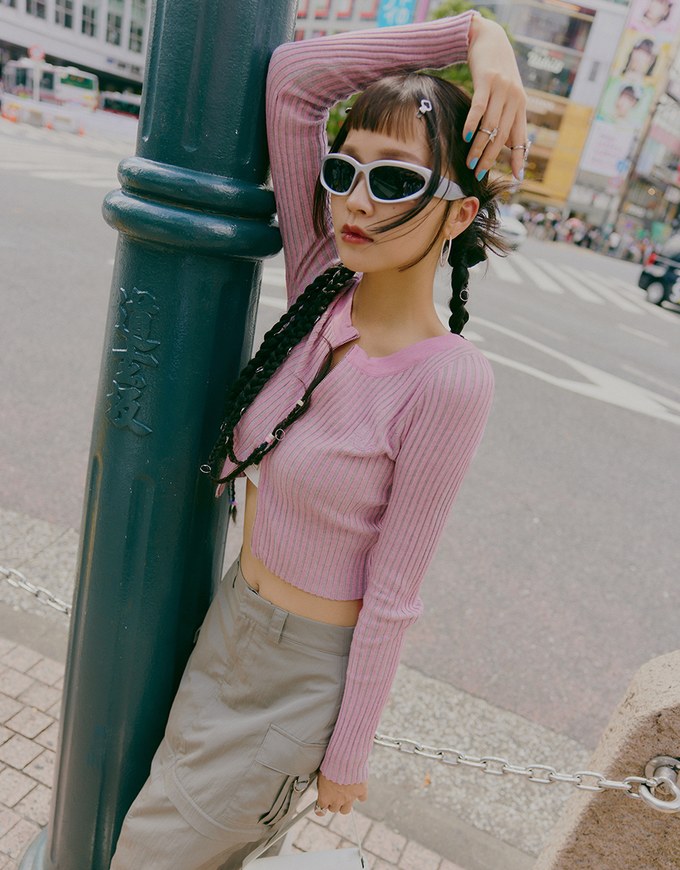 【SHIUAN'S DESIGN】Retro Straight Double Zip Knit Top