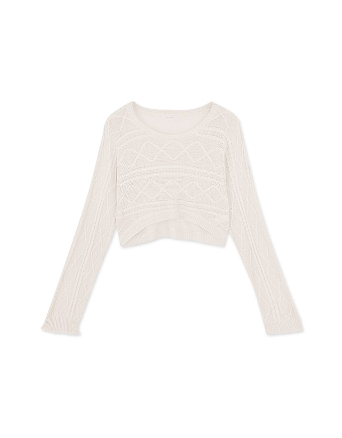 Multi-line Knit Crop Top