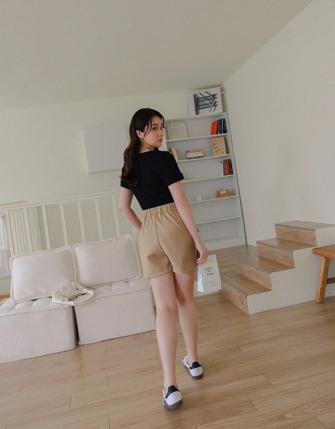 Texture Square Neckline Puff Sleeve Top