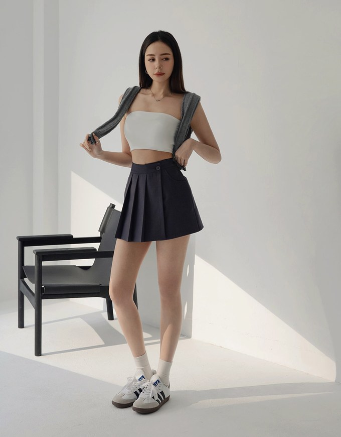 Silky Elastic Bra Padded Tube Top