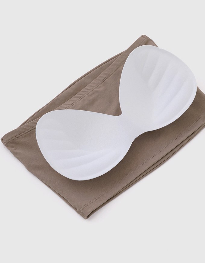 Silky Elastic Bra Padded Tube Top