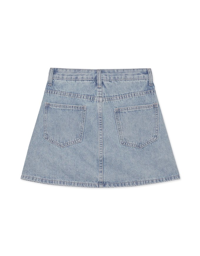 Vintage Pleated Jeans Denim Skirts
