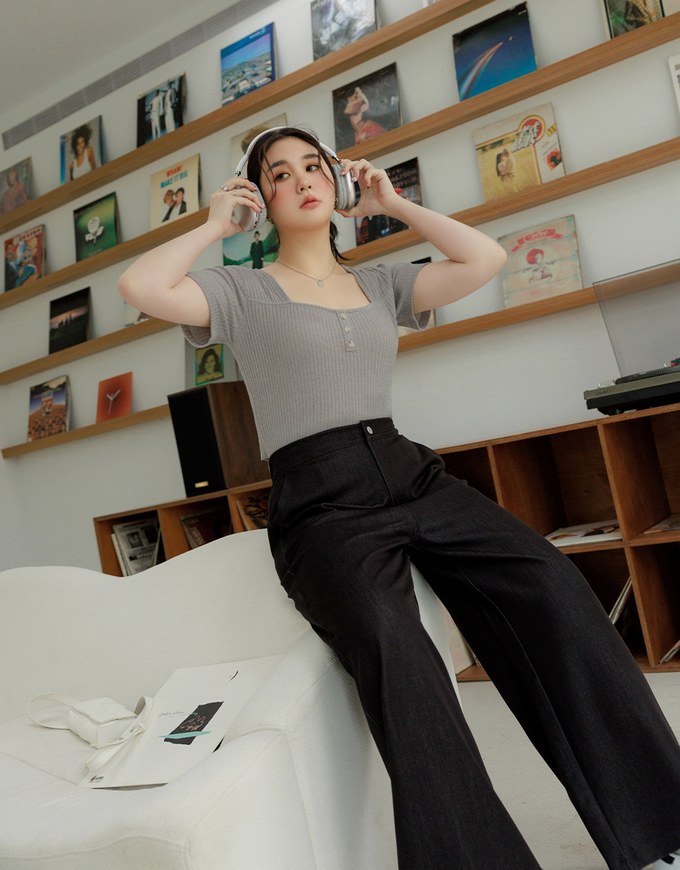 Skyscraper Denim Jeans Wide Pants