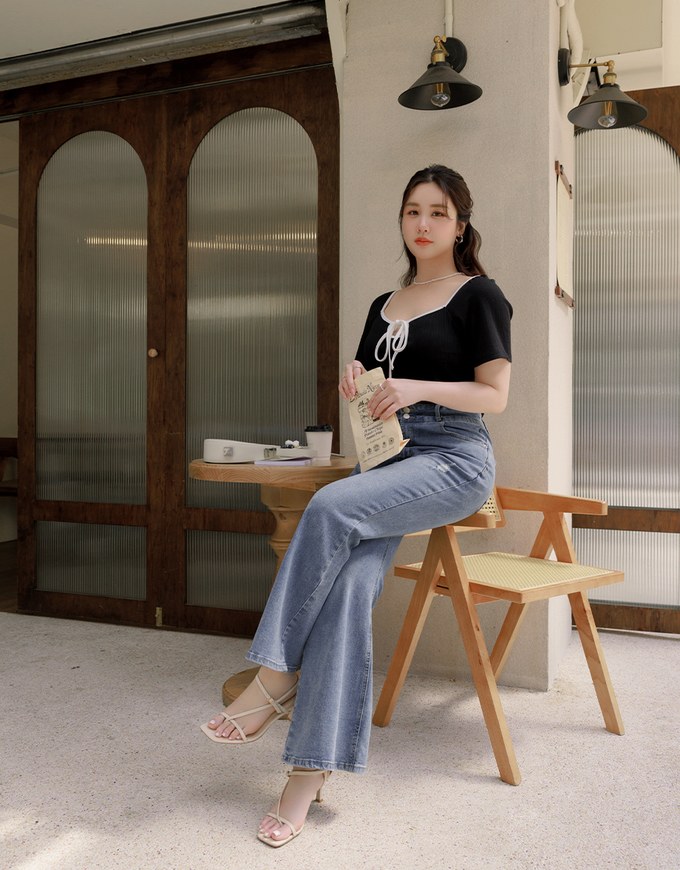 High Waisted Jeans Denim Flare Pants