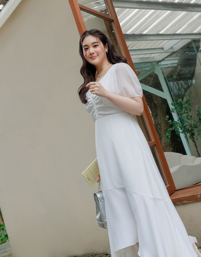 Chiffon Ruched Mermaid Long Dress
