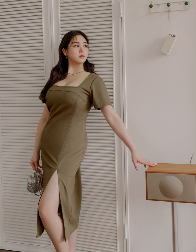 AIRY HOURGLASS BRA DRESS Short Sleeve Mini Dress