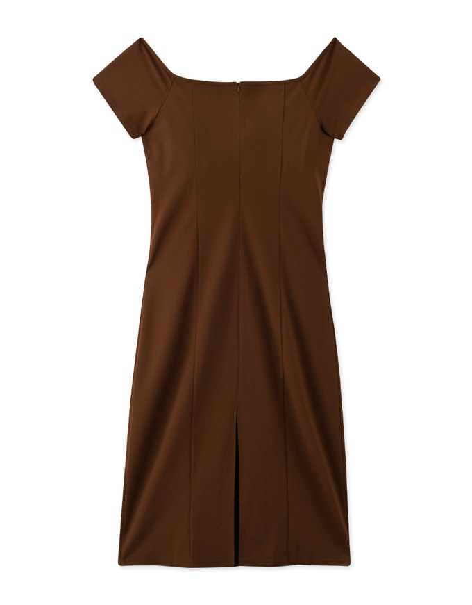 AIRY HOURGLASS Cooling Bra Padded Off Shoulder Midi Dress
