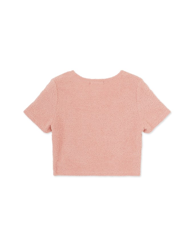 Textured Round Neck Knit Top