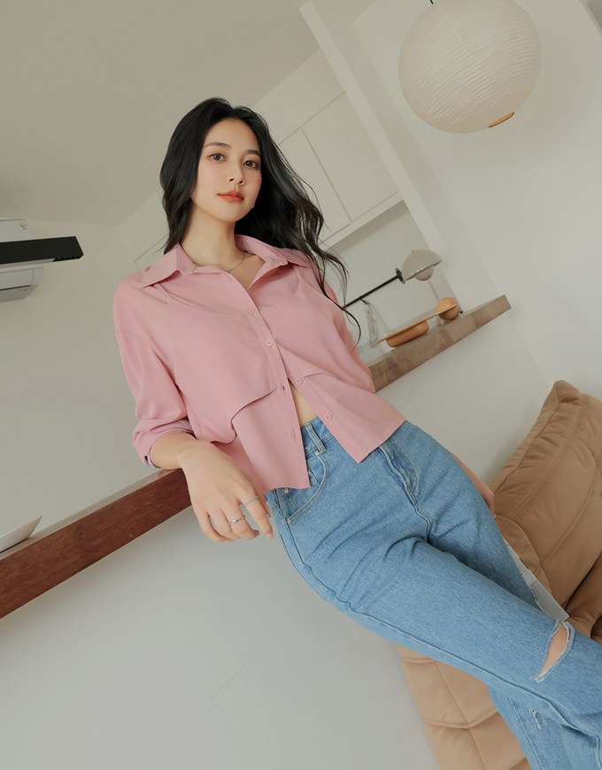Faux 2 Piece Layer Sheer Top