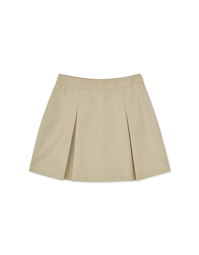 Textured Wide Pleated Suit Skirts