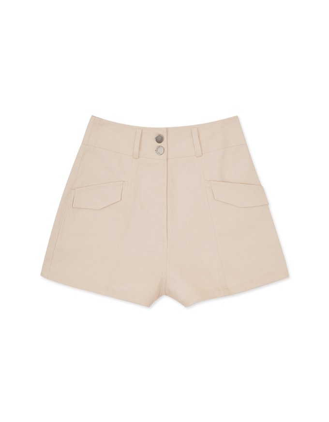 Fashionable Button-Up High Waisted Shorts