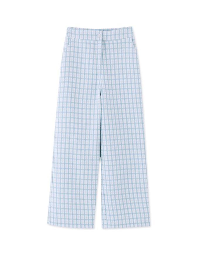 Bohemian Boho Style Tweed High Waisted Wide Pants Culottes