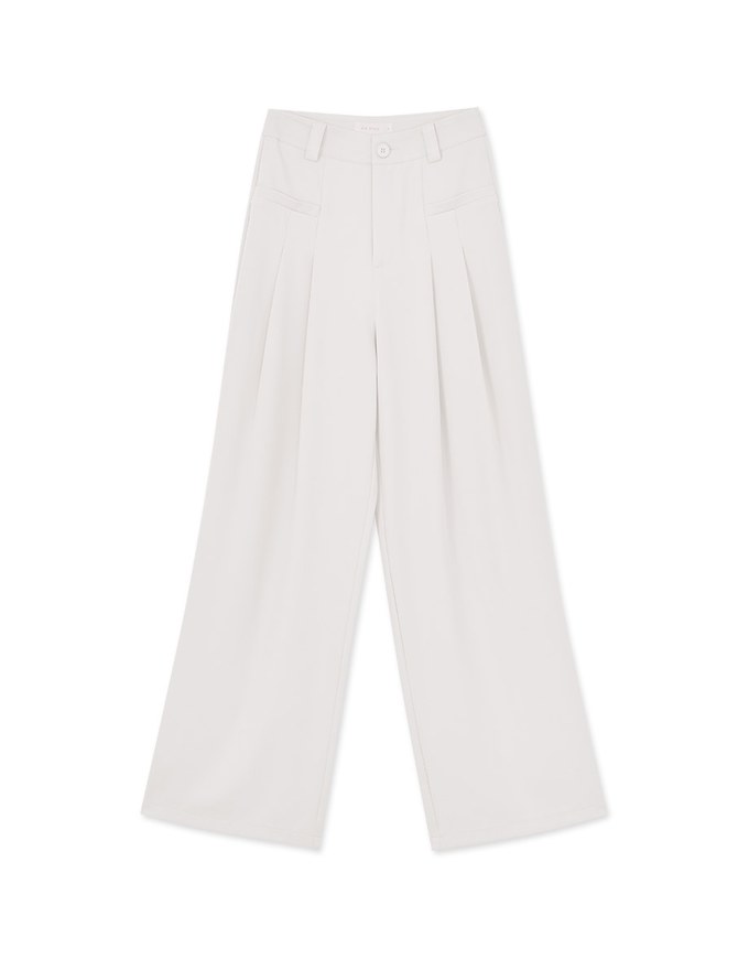 Slim Pleated Long Pants