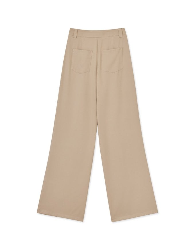 Slim Pleated Long Pants