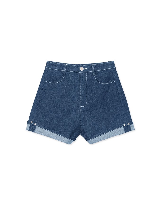 Fashionable Stitched Jeans Denim Short