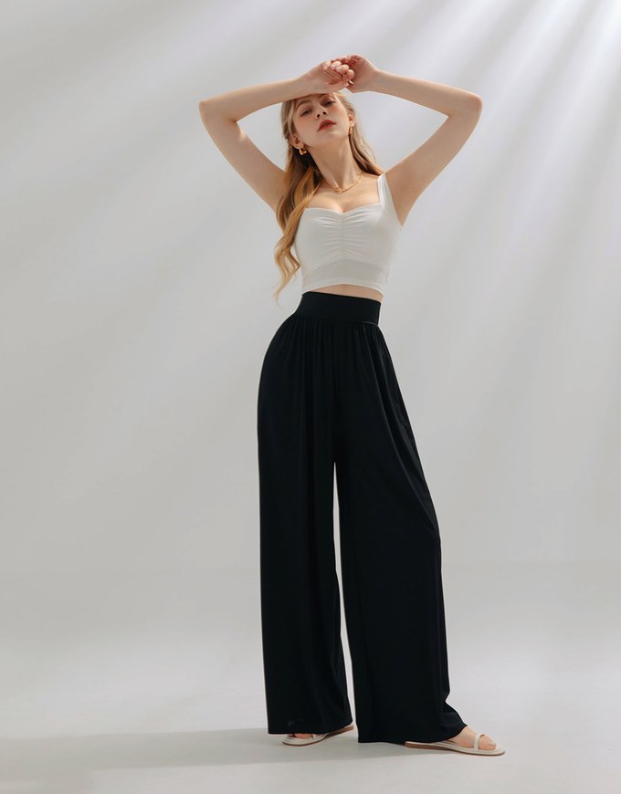 Airy Cool High Waisted Wide Pants Culottes