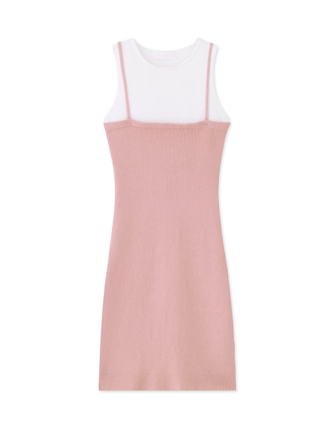 Faux 2 Piece Bodycon Knit Mini Dress