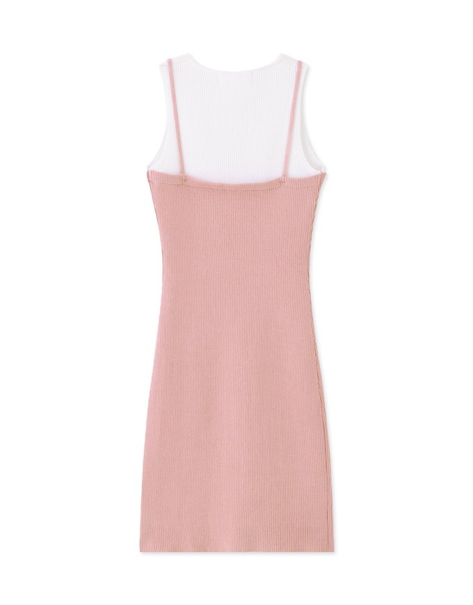 Faux 2 Piece Bodycon Knit Mini Dress
