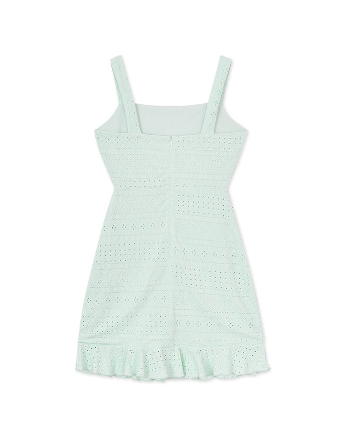 Embroidered Fishtail Vest Mini Dress