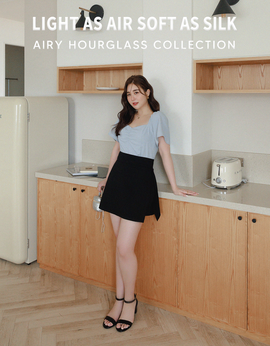 AIRY HOURGLASS Mini SKORT Zero Gravity Slimming High Waist Slit Skirt with inner shorts