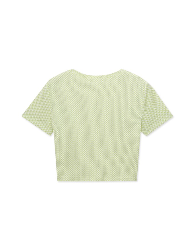 Vibrant Summer Textured Short Sleeve Top