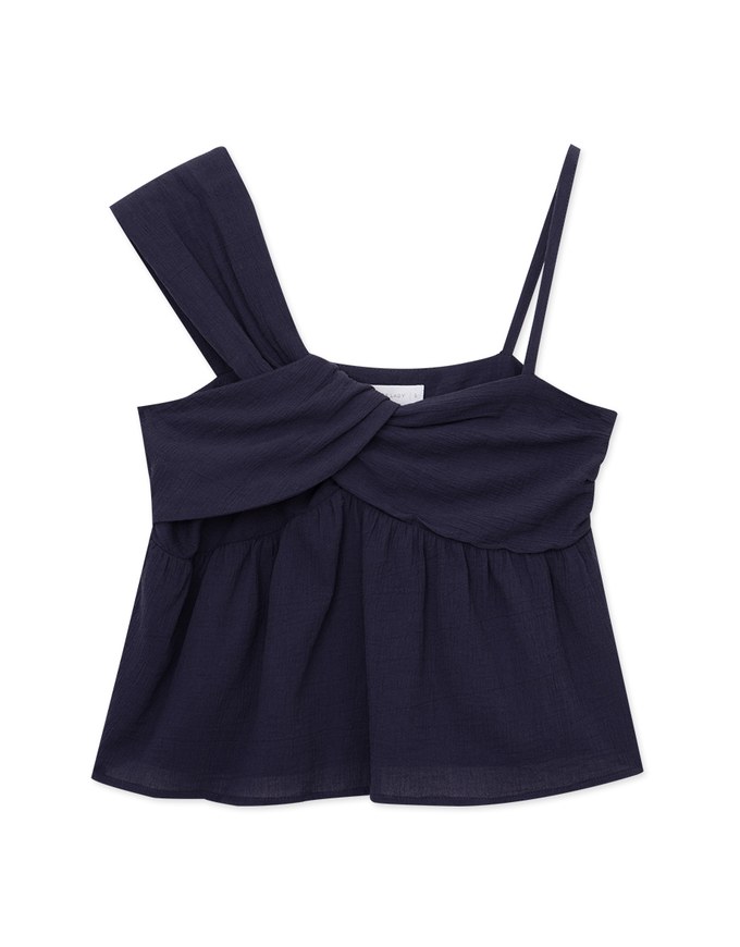 Sweet Asymmetric Knotted Tank Top