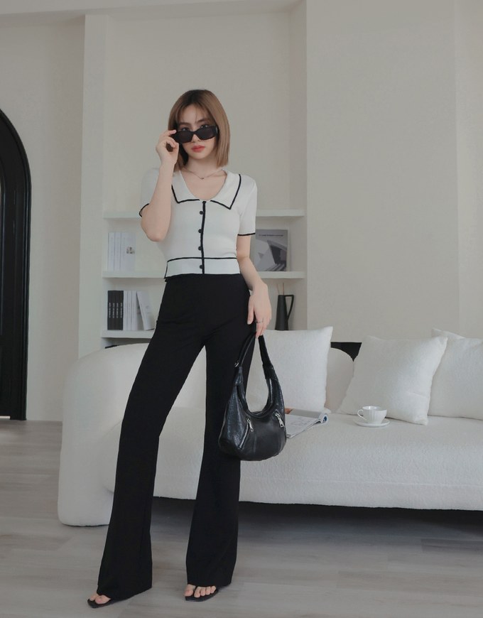 Elegant Side Slit Knit Top