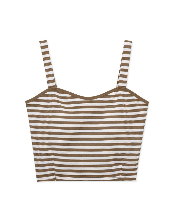 Seamless Jelly Striped Tank Bra Top