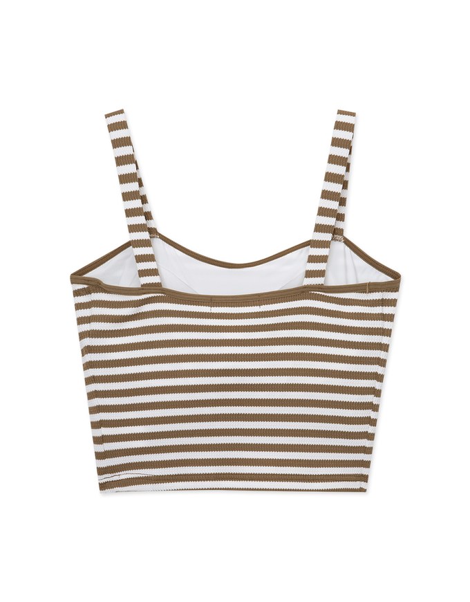 Seamless Jelly Striped Tank Bra Top