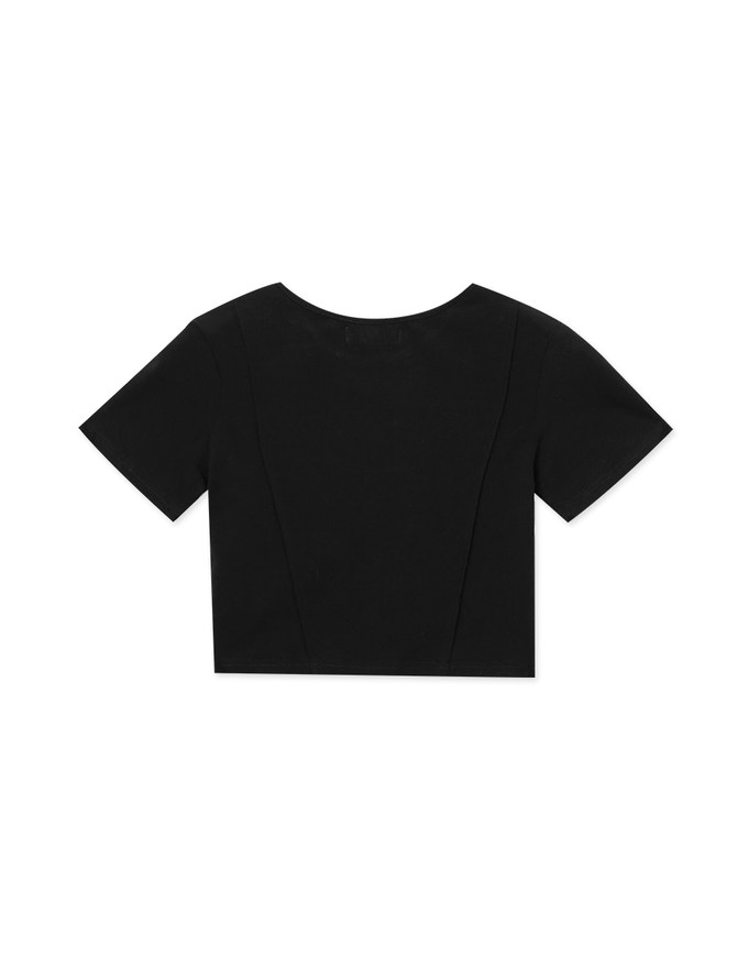 Structured Stitch Crop Top