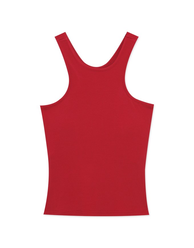 Plain Cut Shoulder Padded Tank Top