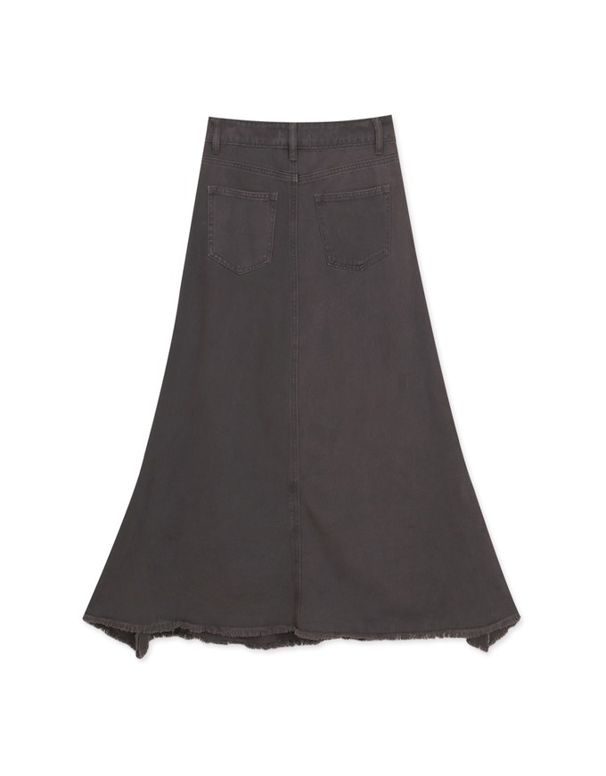 【Regular Height】Maxi Denim Jeans Skirt Mermaid Shape with Back Pockets