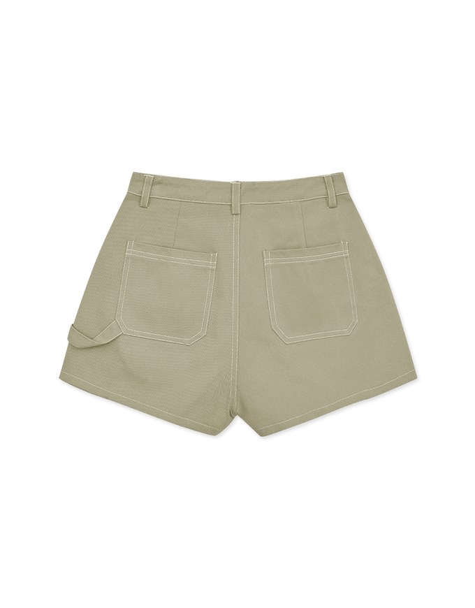 Stitched Heavyweight Jeans Denim Shorts