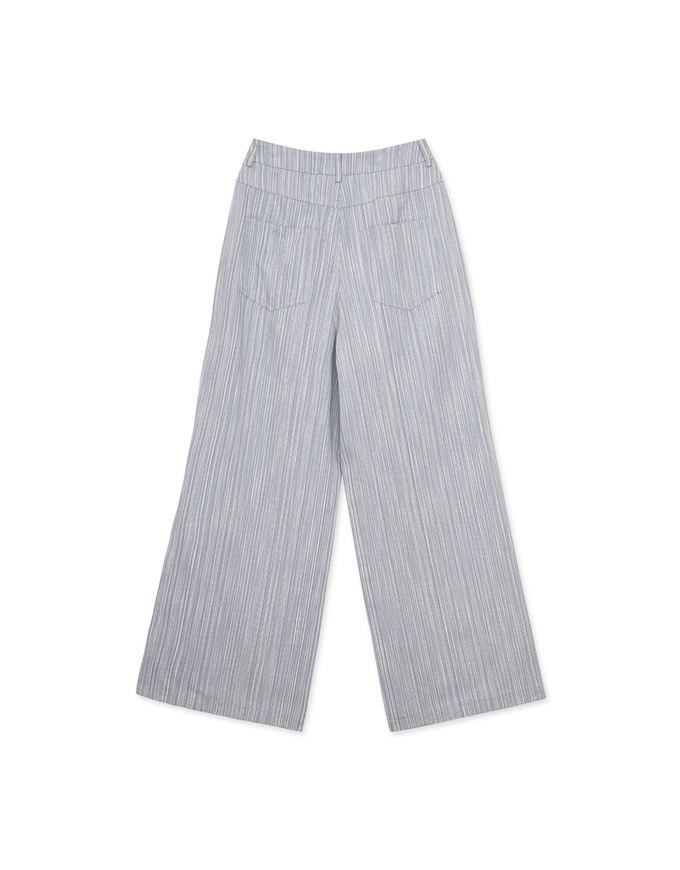 Vertical Stripe Straight Leg Jeans Denim Trousers