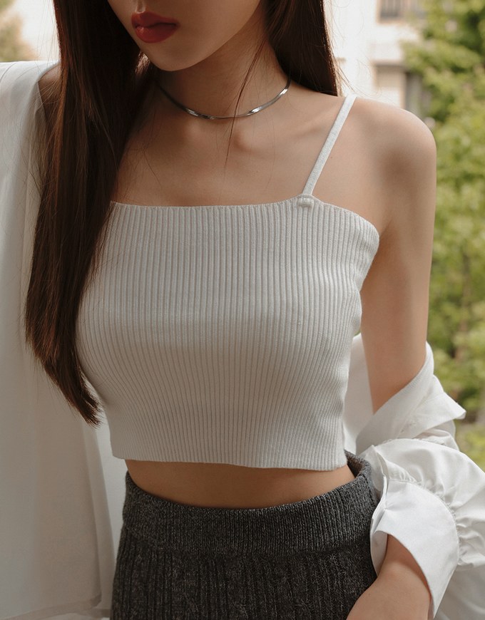 Classic Thin Strap Knit Top