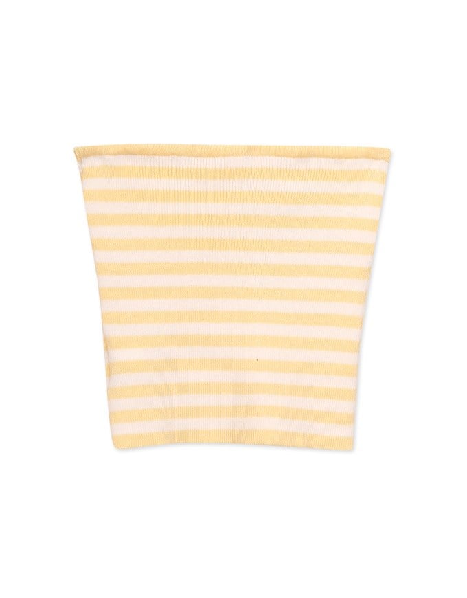 Striped Tie Knit Tube Top
