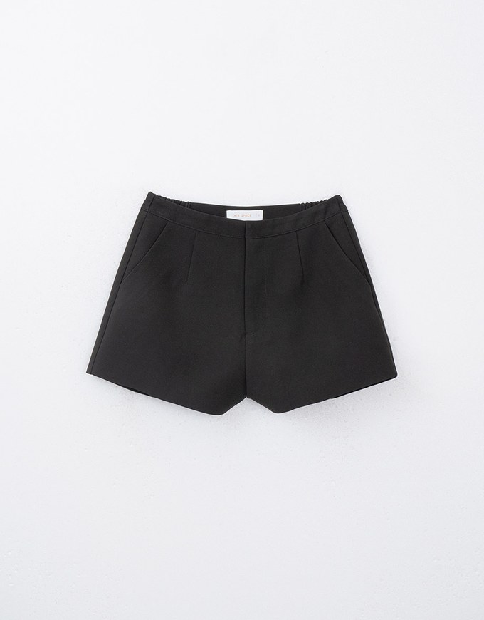 Minimalist Concealed Placket Suit Shorts