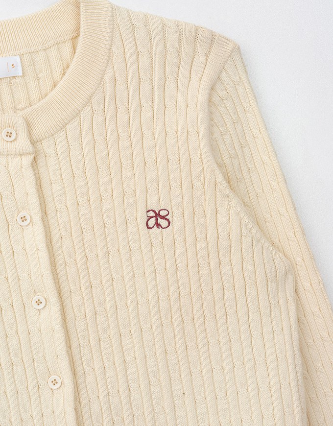 AIR SPACE Monogram Preppy Cardigan KnitTop