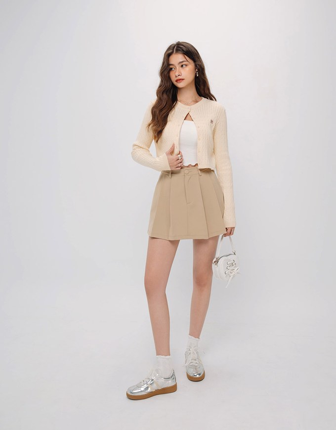 AIR SPACE Monogram Preppy Cardigan KnitTop